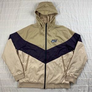 Nike Windrunner Full-Zip Jacket Men's Size Large Desert Burgundy Ash AJ1396-254